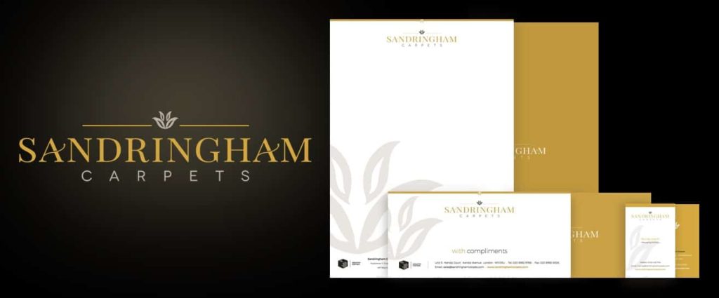 Image showing new logo and business stationery for Sandringham Carpets