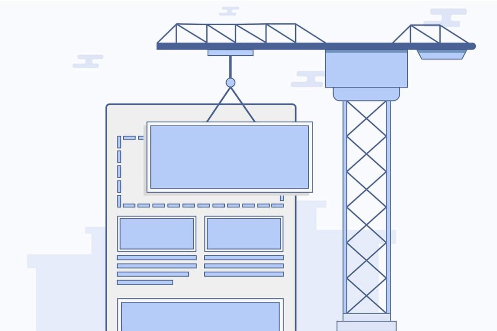 Constructing a web page with a crane - template or bespoke?