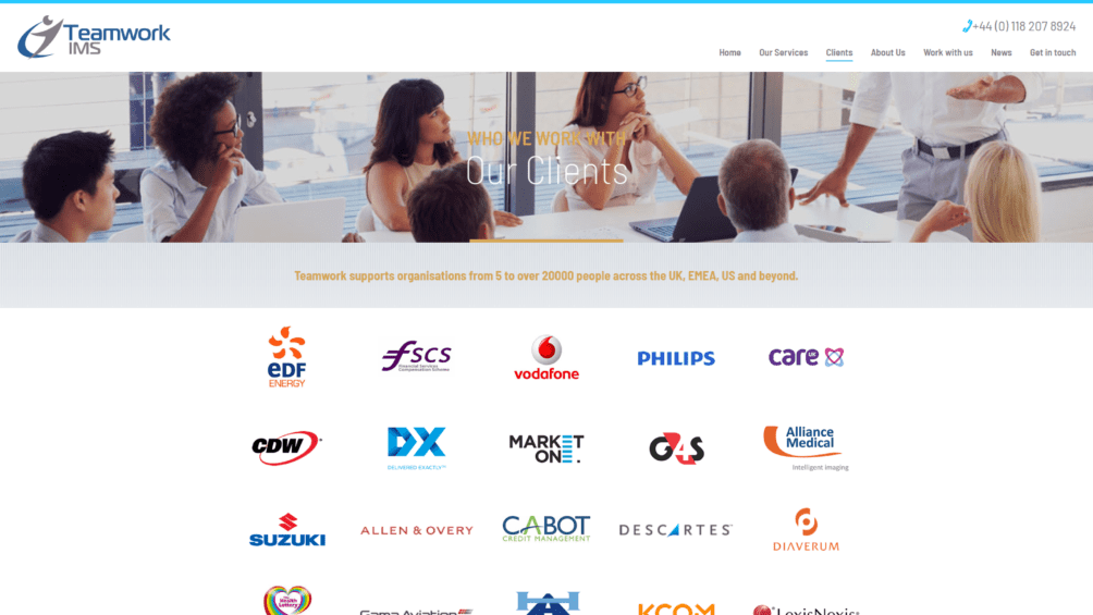 Portfolio header image for TeamworkIMS