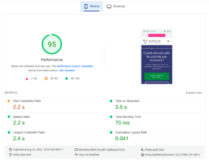 Mobile speed data