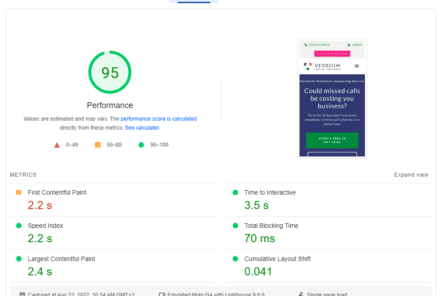 Mobile speed data